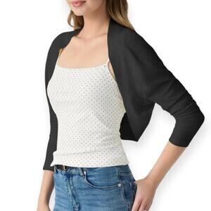 NWT OGL Bamboo Blend Breathable Summer Cropped Shrug Cardigan Size Medium